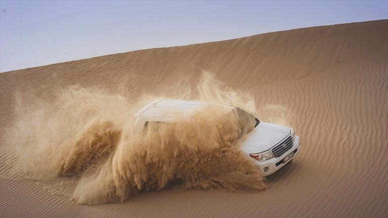 Abu Dhabi Desert Safari Deals - 89 AED - Bus pick up